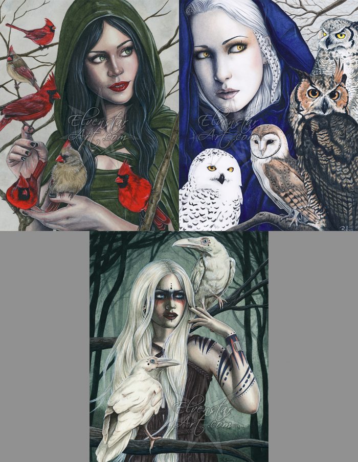 Fantasy Art Birds Print Sets