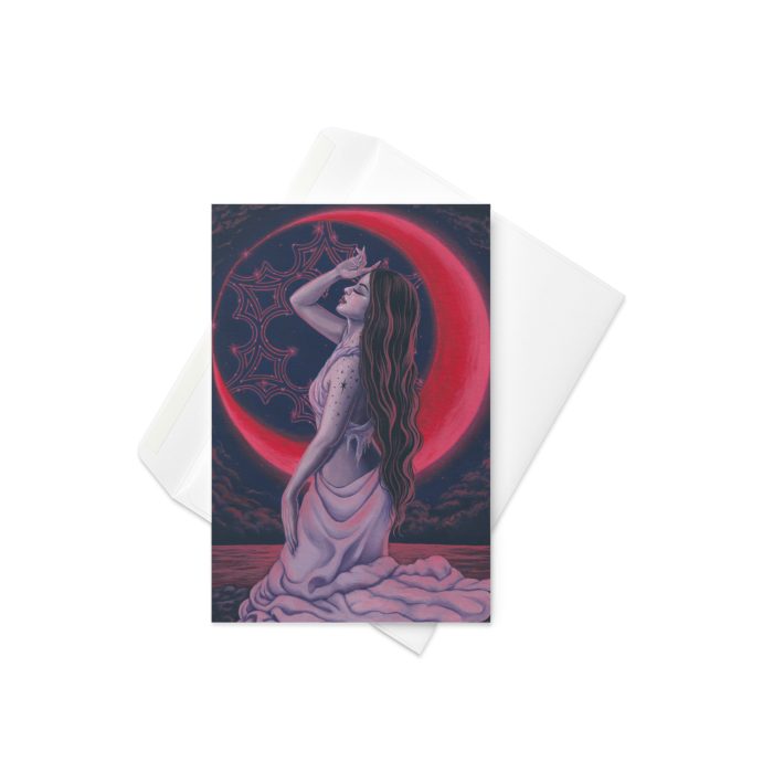 Scarlet Night Greeting card