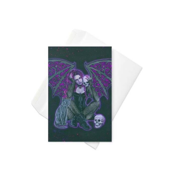 Dark Filigree Greeting card
